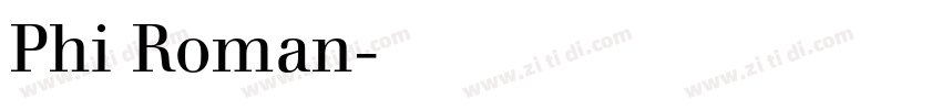 Phi Roman字体转换